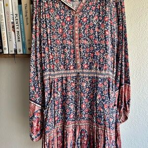 Spell & The Gypsy Floral Long Sleeve Dress with pockets!